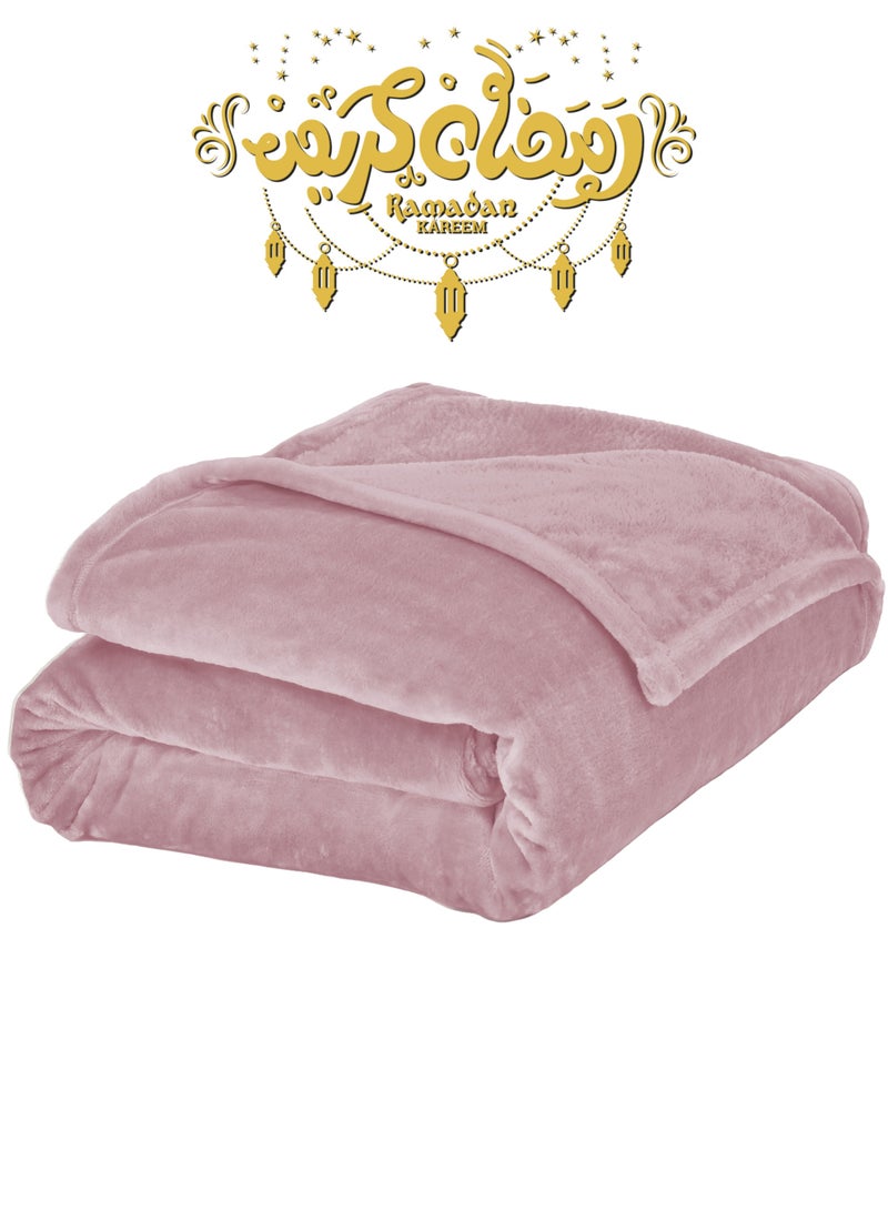 Master Home Textile Lightweight Velvet Blanket, Mora Series, 350GSM, Single Size 230 x 170 cm, Extra Soft All Season Fleece Blanket, Bed And Sofa Blanket - Image 1